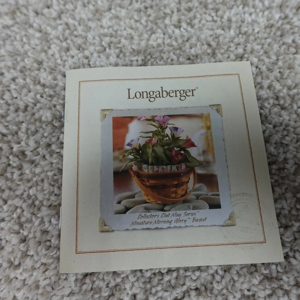 Longaberger 2006 Collectors‎ Club May Series Mini Morning Glory Basket Set Box